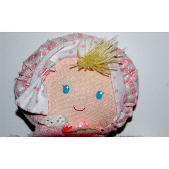 Eden Pink Baby Doll Plush 10" Thermal Weave Waffle Stuffed Animal Toy - Picture 3 of 6